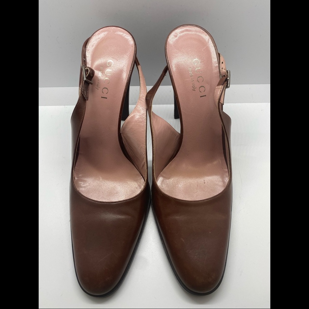 Gucci Brown Leather Heels